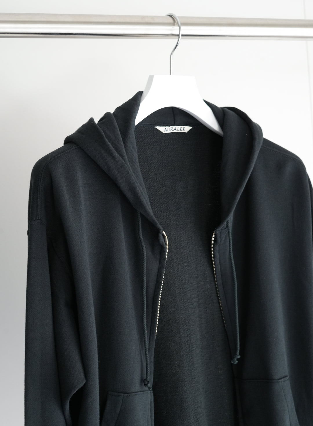 26SS】AURALEE HIGH TWIST LIGHT SWEAT ZIP PARKA