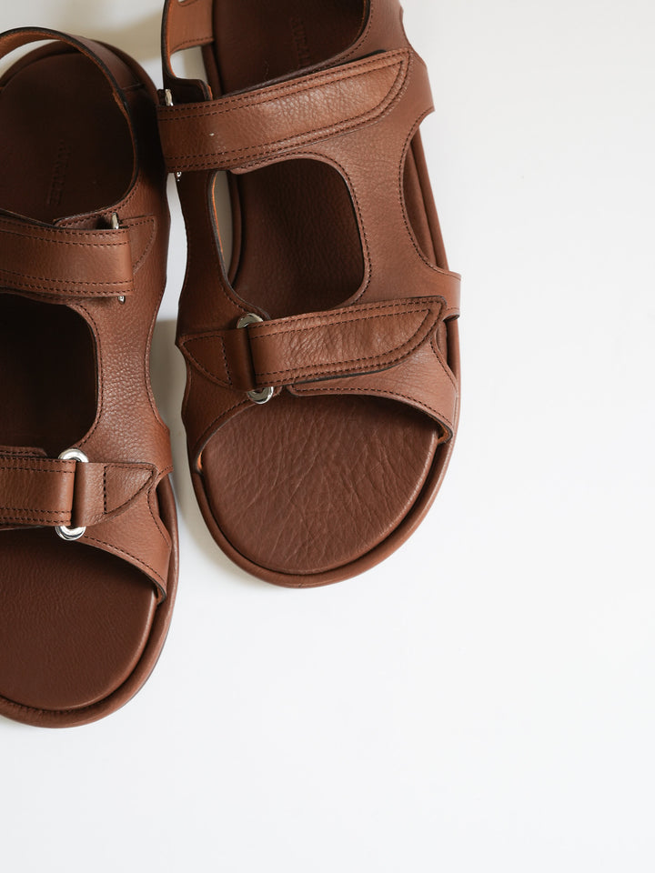 美品◎ AURALEE SUEDE SANDALS オーラリー ローファー 26SS】AURALEE SOFT LEATHER DOUBLE STRAP SANDALS 