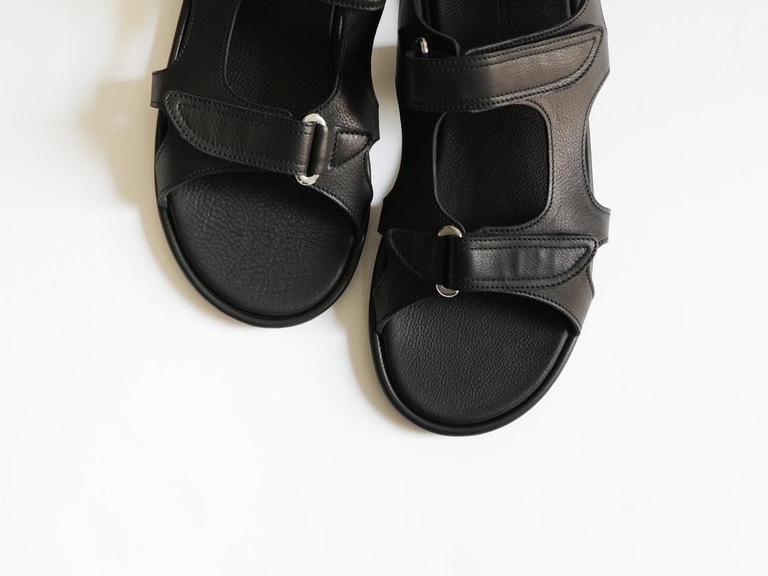26SS】AURALEE SOFT LEATHER DOUBLE STRAP SANDALS 