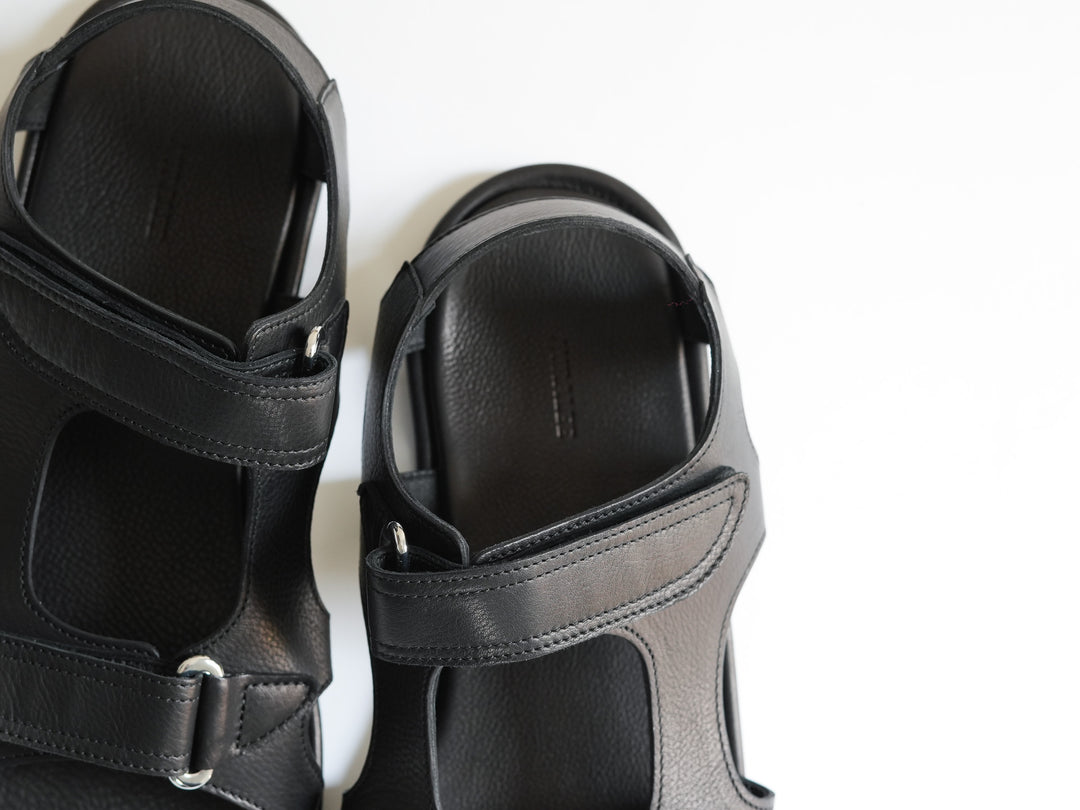26SS】AURALEE SOFT LEATHER DOUBLE STRAP SANDALS 