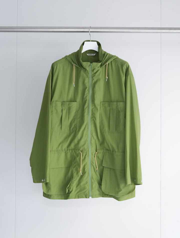 26SS】AURALEE REVERSIBLE WOOL TWITED TWILL/SHEEP LEATHER HALF COAT