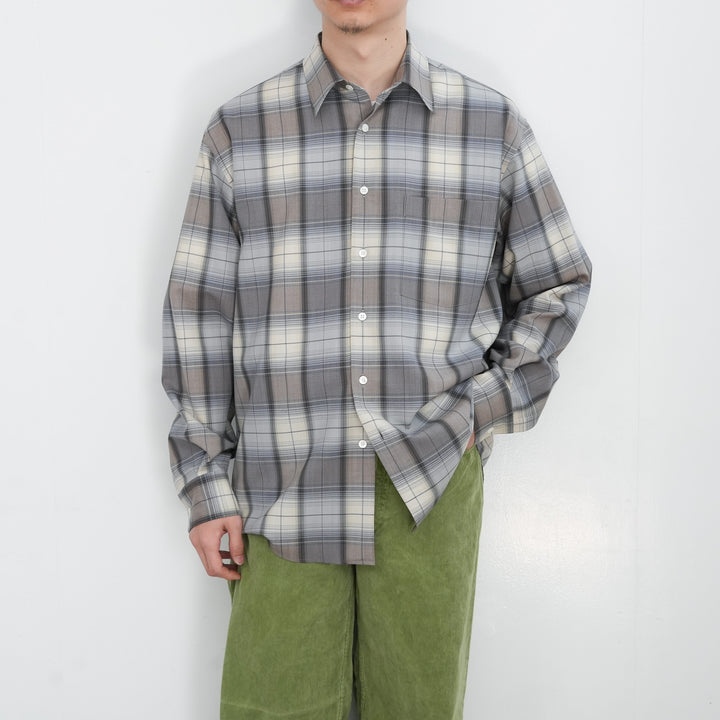 26SS】AURALEE SUPER LIGHT WOOL CHECK SHIRT