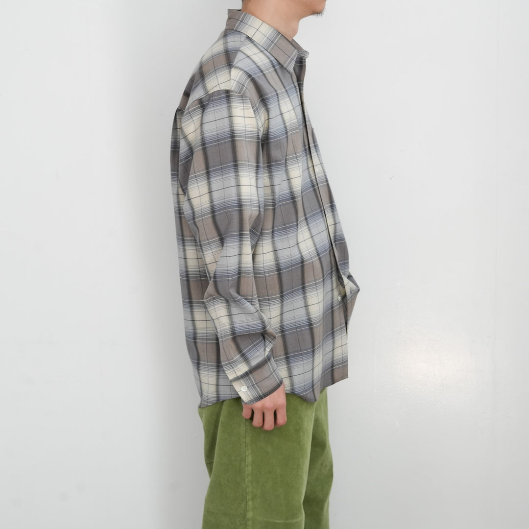 期間限定値下げ　AURALEE SUPER LIGHT WOOL CHECK 26SS】AURALEE SUPER LIGHT WOOL CHECK SHIRT