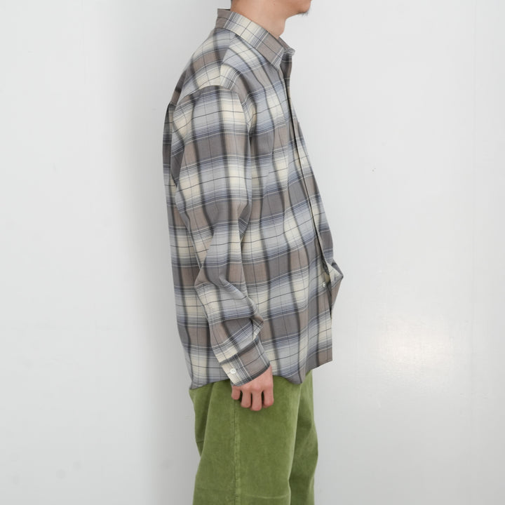 26SS】AURALEE SUPER LIGHT WOOL CHECK SHIRT