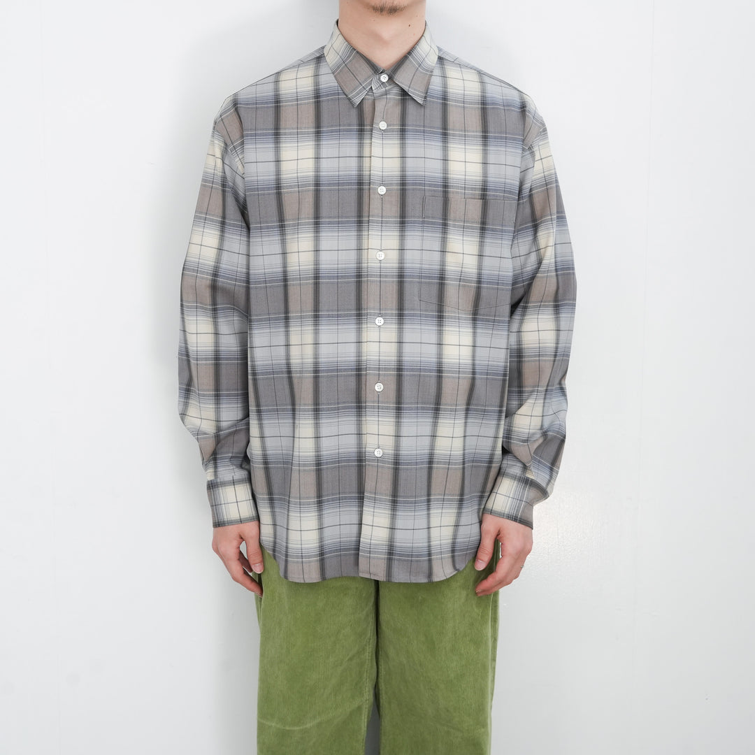 26SS】AURALEE SUPER LIGHT WOOL CHECK SHIRT