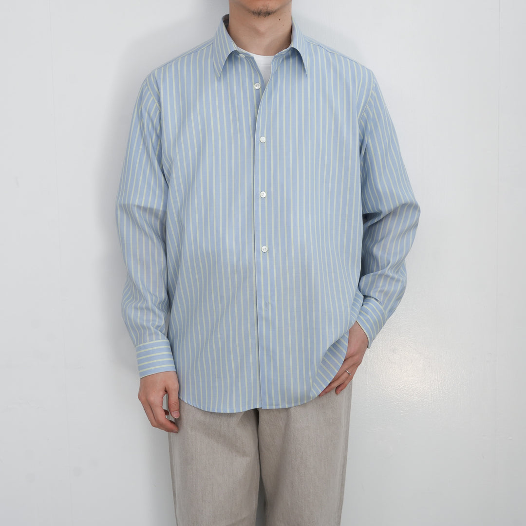 26SS】AURALEE SUPER FINE WOOL STRIPE SHIRT