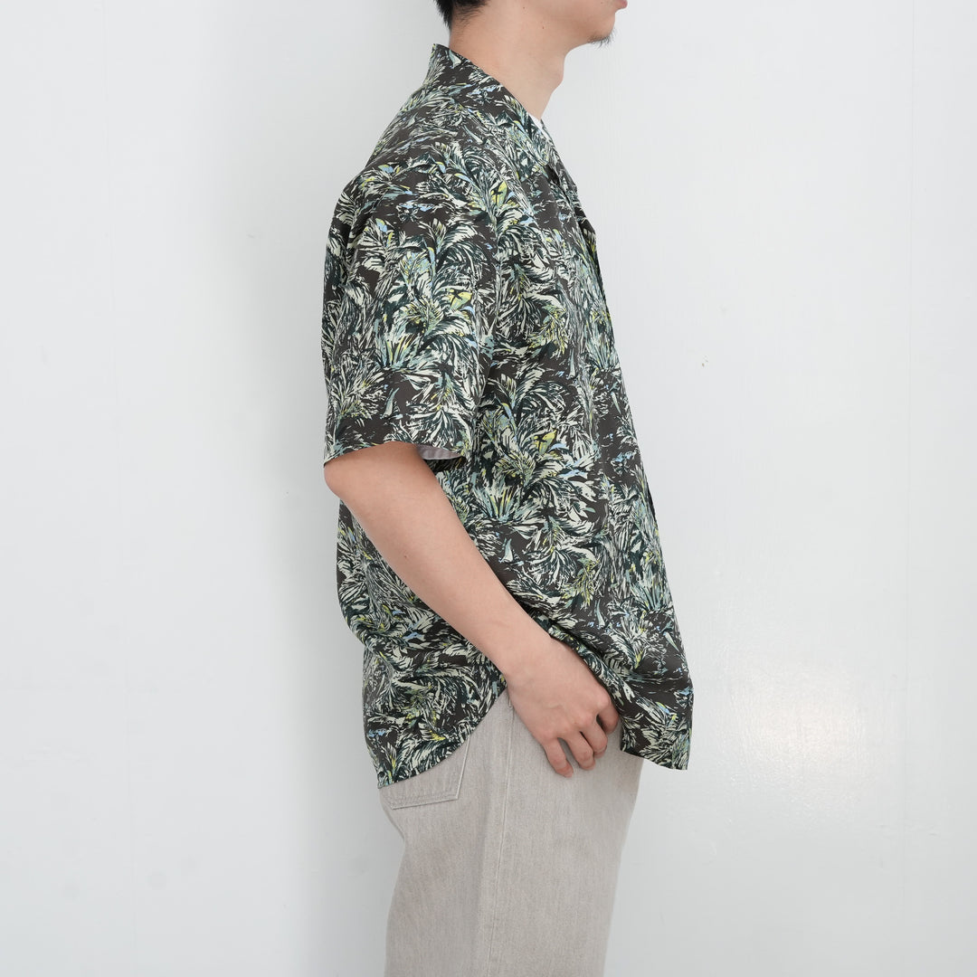 トップス AURALEE 26SS PRINTED AIRY SILK SHIRT 26SS】AURALEE PRINTED AIRY SILK HALF-SLEEVED SHIRT