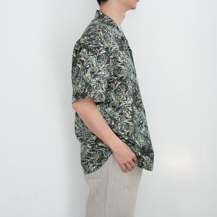 26SS】AURALEE PRINTED AIRY SILK HALF-SLEEVED SHIRT