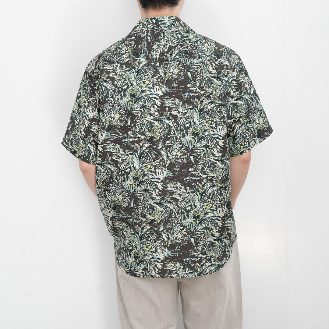 26SS】AURALEE PRINTED AIRY SILK HALF-SLEEVED SHIRT