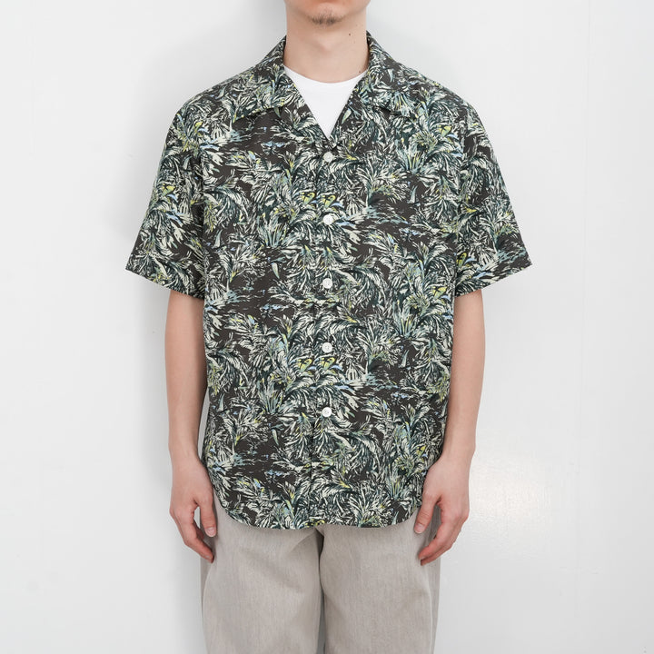 26SS】AURALEE PRINTED AIRY SILK HALF-SLEEVED SHIRT