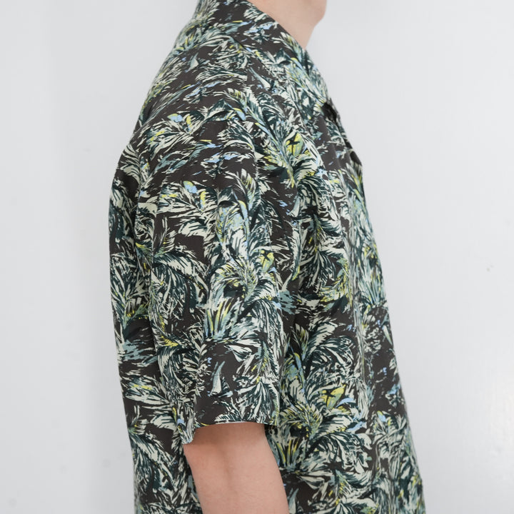 26SS】AURALEE PRINTED AIRY SILK HALF-SLEEVED SHIRT