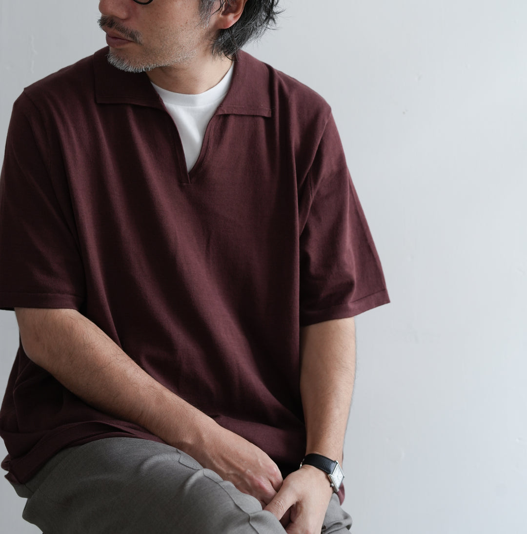 26SS】BISOWN SILK COTTON SKIPPER KNIT 