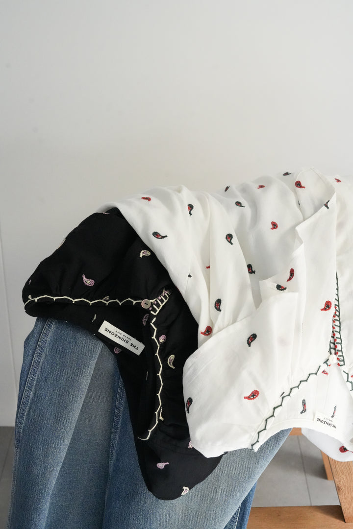26SS】THE SHINZONE PAISLEY EMBROIDERED BLOUSE 