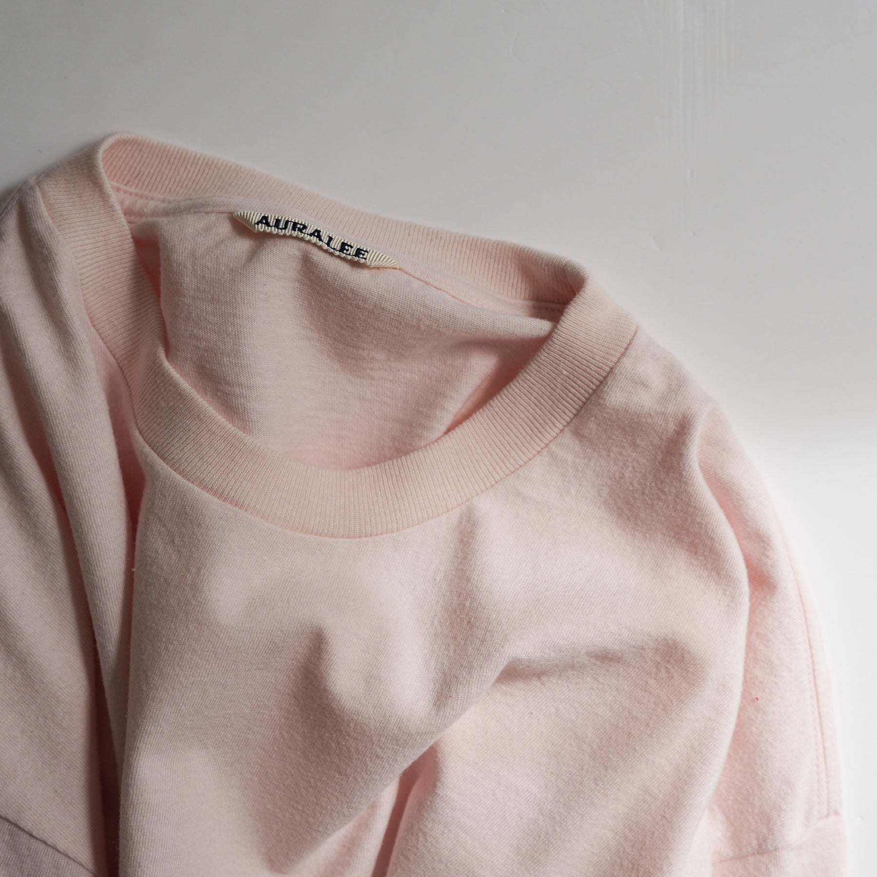26SS】AURALEE BRUSHED ORGANIC COTTON JERSEY TEE 