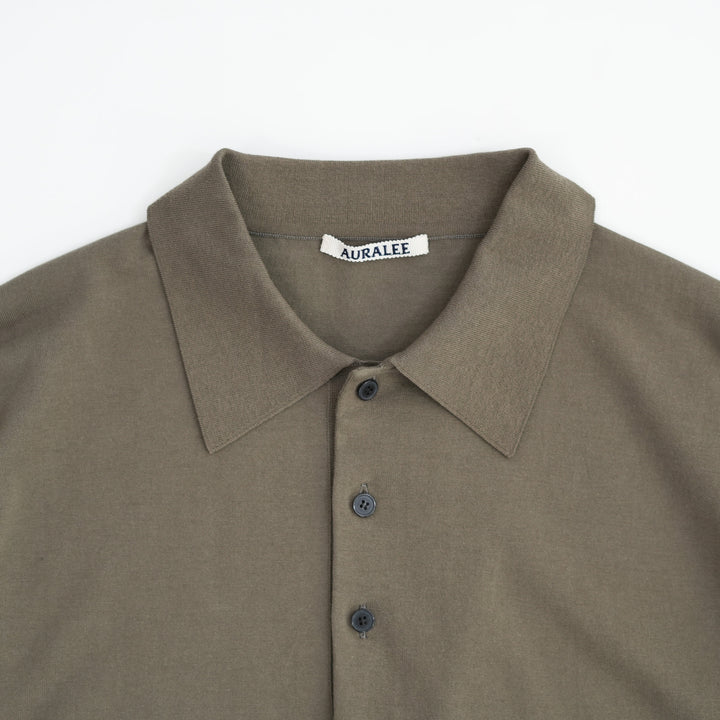 26SS】AURALEE GIZA HIGH GAUGE KNIT POLO 