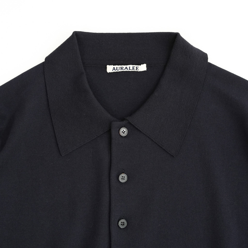 26SS】AURALEE GIZA HIGH GAUGE KNIT POLO 