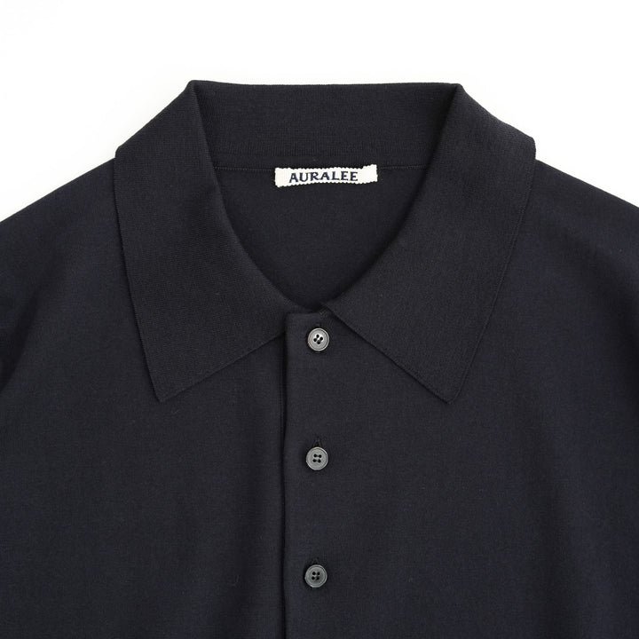 26SS】AURALEE GIZA HIGH GAUGE KNIT POLO 