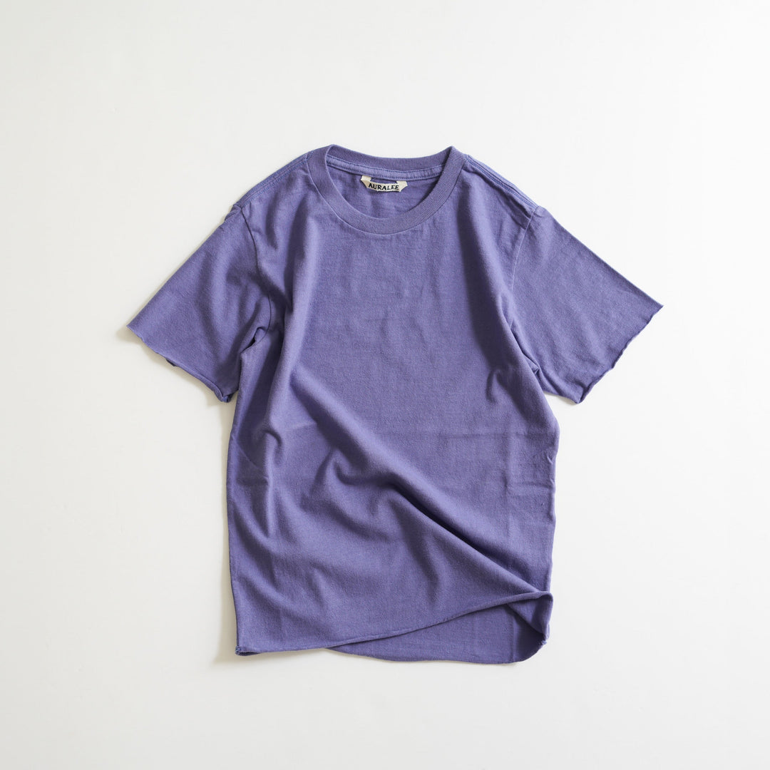 AURALEE オーラリー カットソー パープル AURALEE BRUSHED ORGANIC COTTON JERSEY TEE 