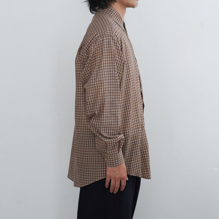 26SS】AURALEE AIRY LIGHT COTTON CHECK BIG SHIRT