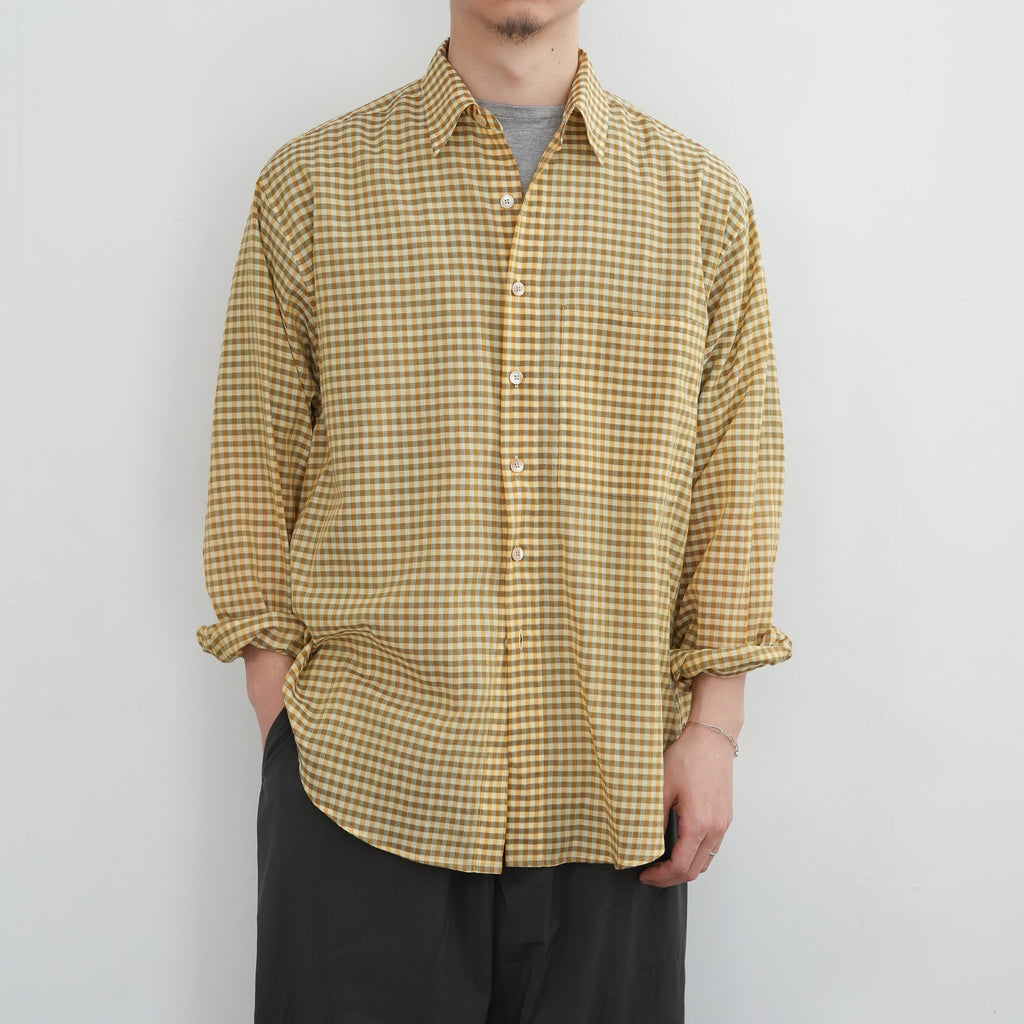 26SS】AURALEE AIRY LIGHT COTTON CHECK BIG SHIRT