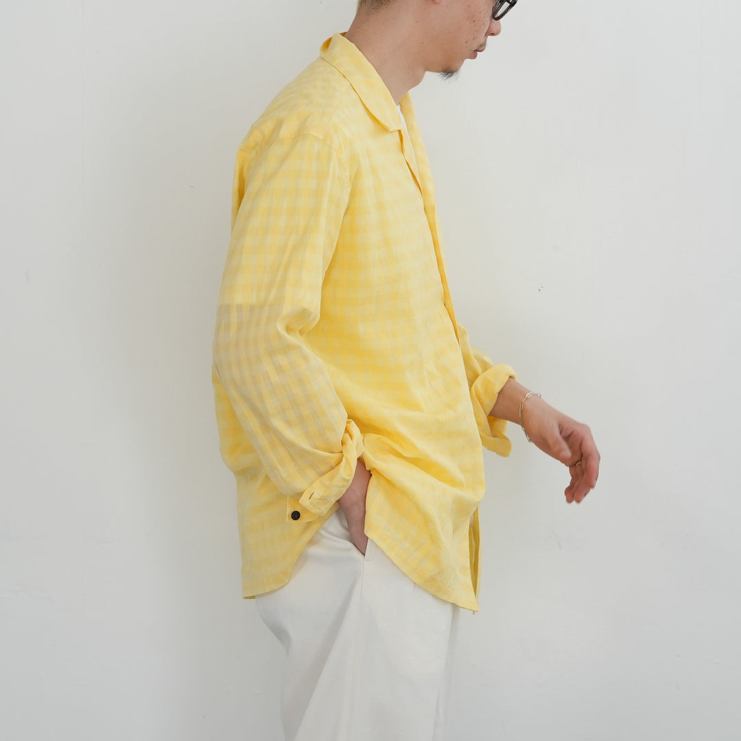26SS】BISOWN COTTON HIDDEN CHECK SLEEPING SHIRTSJACKET – Chum!