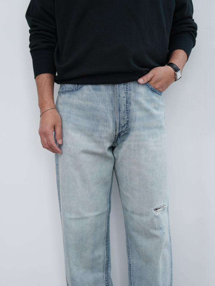 26SS】AURALEE FADED SELVEDGE LIGHT DENIM WIDE PANTS – Chum!