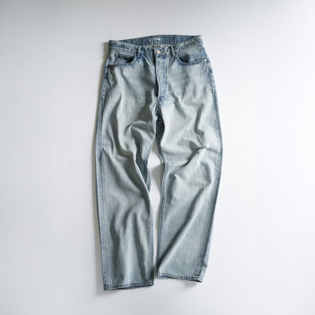 26SS】AURALEE FADED SELVEDGE LIGHT DENIM WIDE PANTS – Chum!