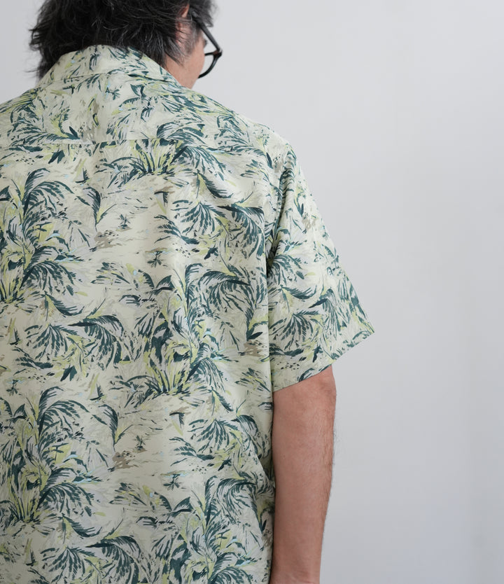 26SS】AURALEE PRINTED AIRY SILK HALF-SLEEVED SHIRT