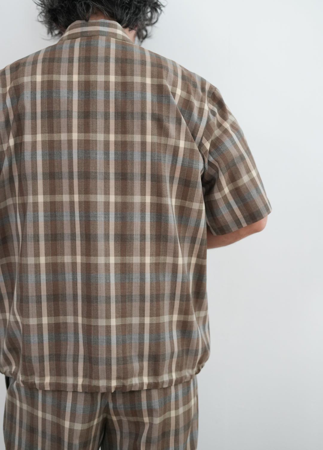 26SS】AURALEE SUPER FINE TROPICAL WOOL CHECK HALF-SLEEVED SHIRT