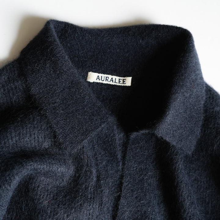 26AW】AURALEE BABY SURI ALPACA SHEER KNIT SKIPPER POLO 