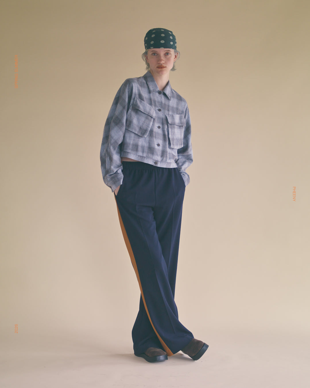 26SS】PHEENY Nep Yarn Check Utility Shirt 