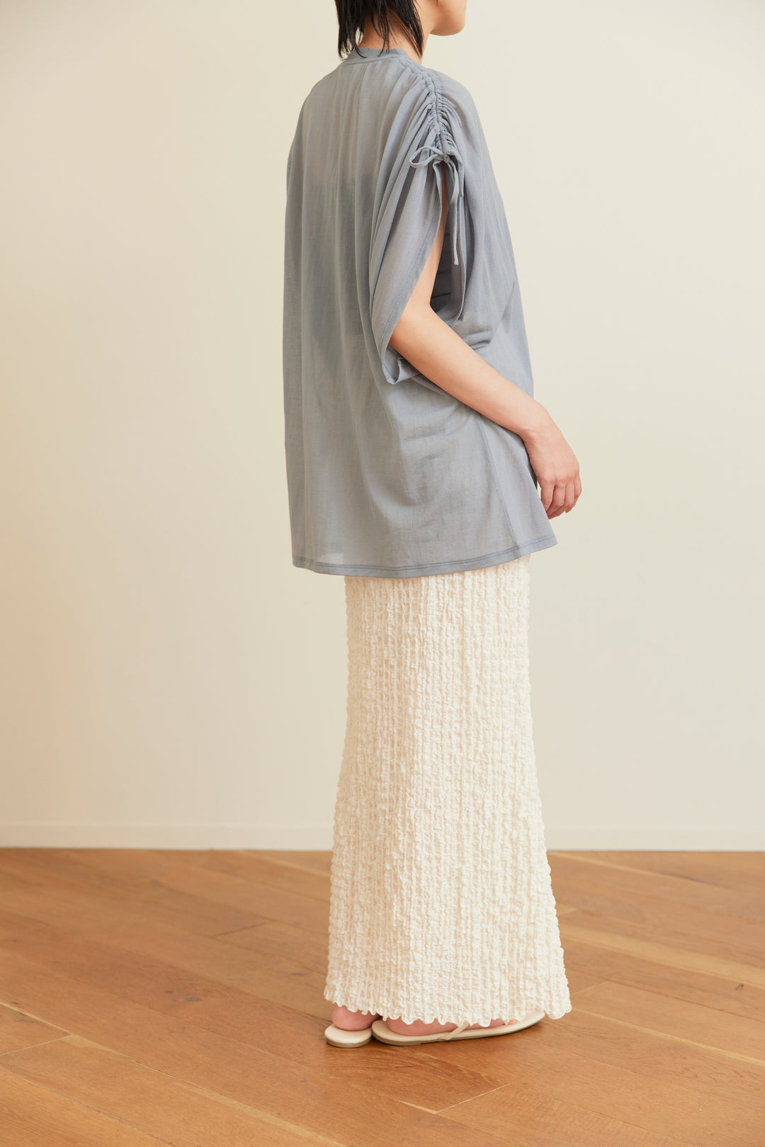 PHEENY 【26SS 】Shrink Lace Frill Skirt 26SS】PHEENY Shrink Lace Frill Skirt 