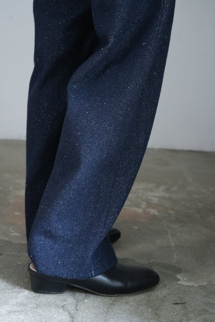 26AW]AURALEE SILK NEP DENIM 5P WIDE PANTS