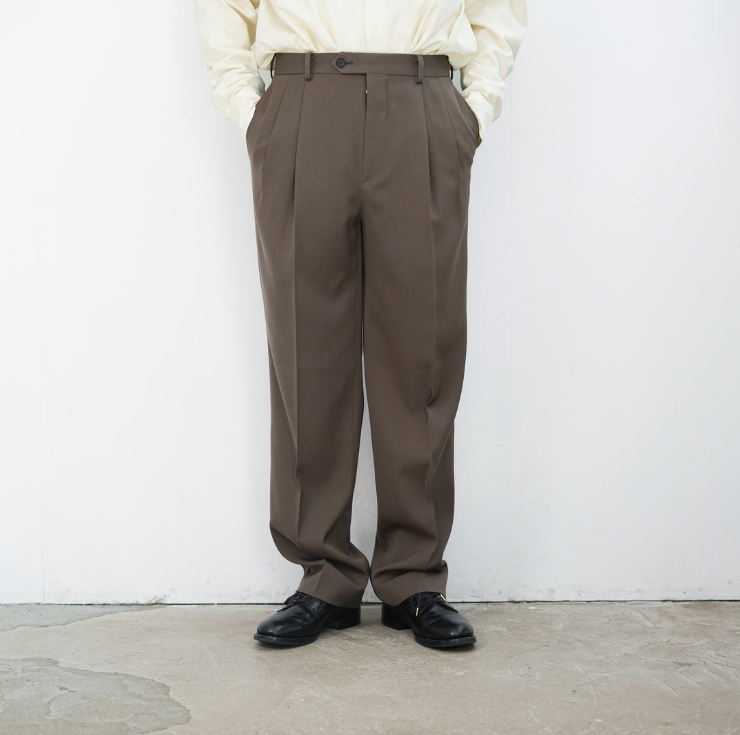 26SS】AURALEE LIGHT WOOL MAX GABARDINE TWO-TUCK SLACKS 