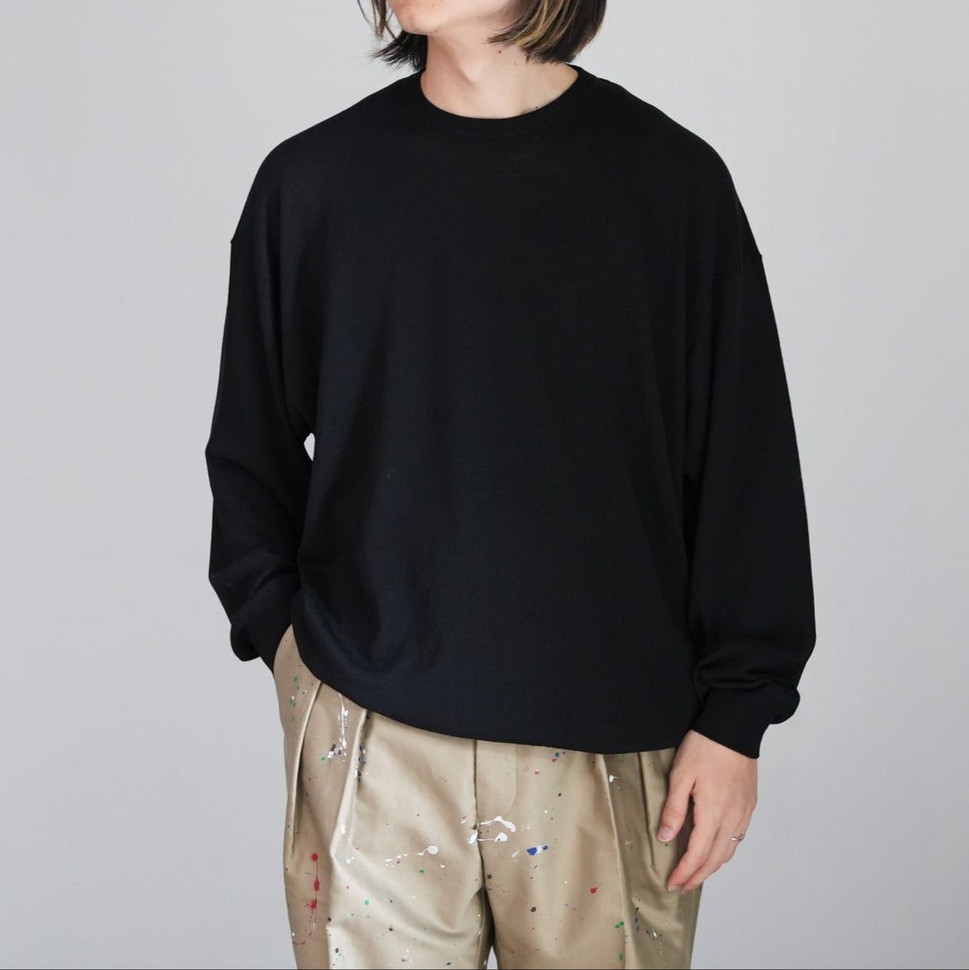 Graphpaper High Gauge L/S Oversized Crew Neck Knit 