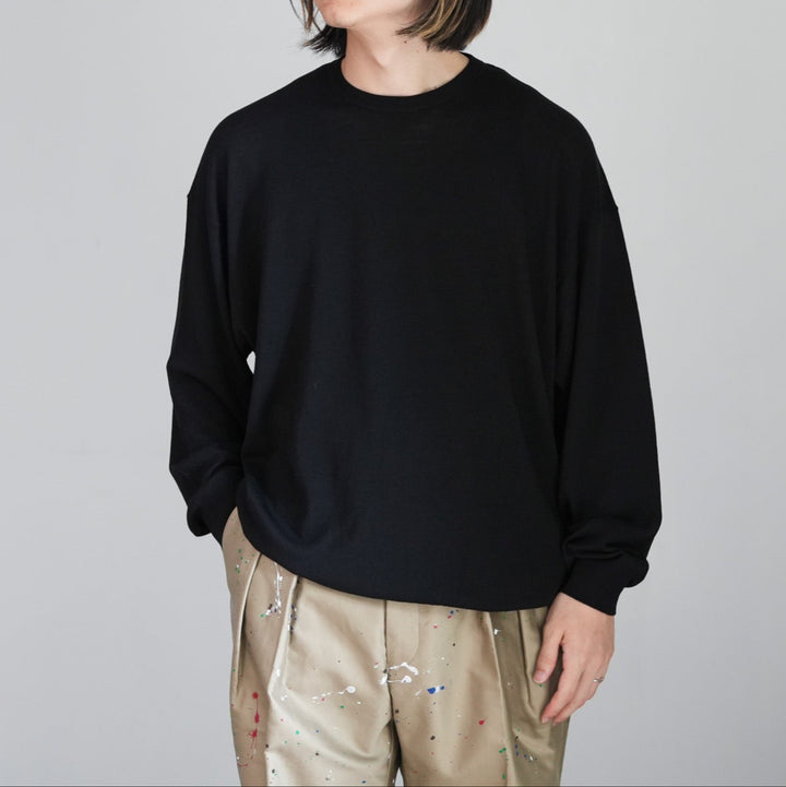 Graphpaper High Gauge L/S Oversized Crew Neck Knit 