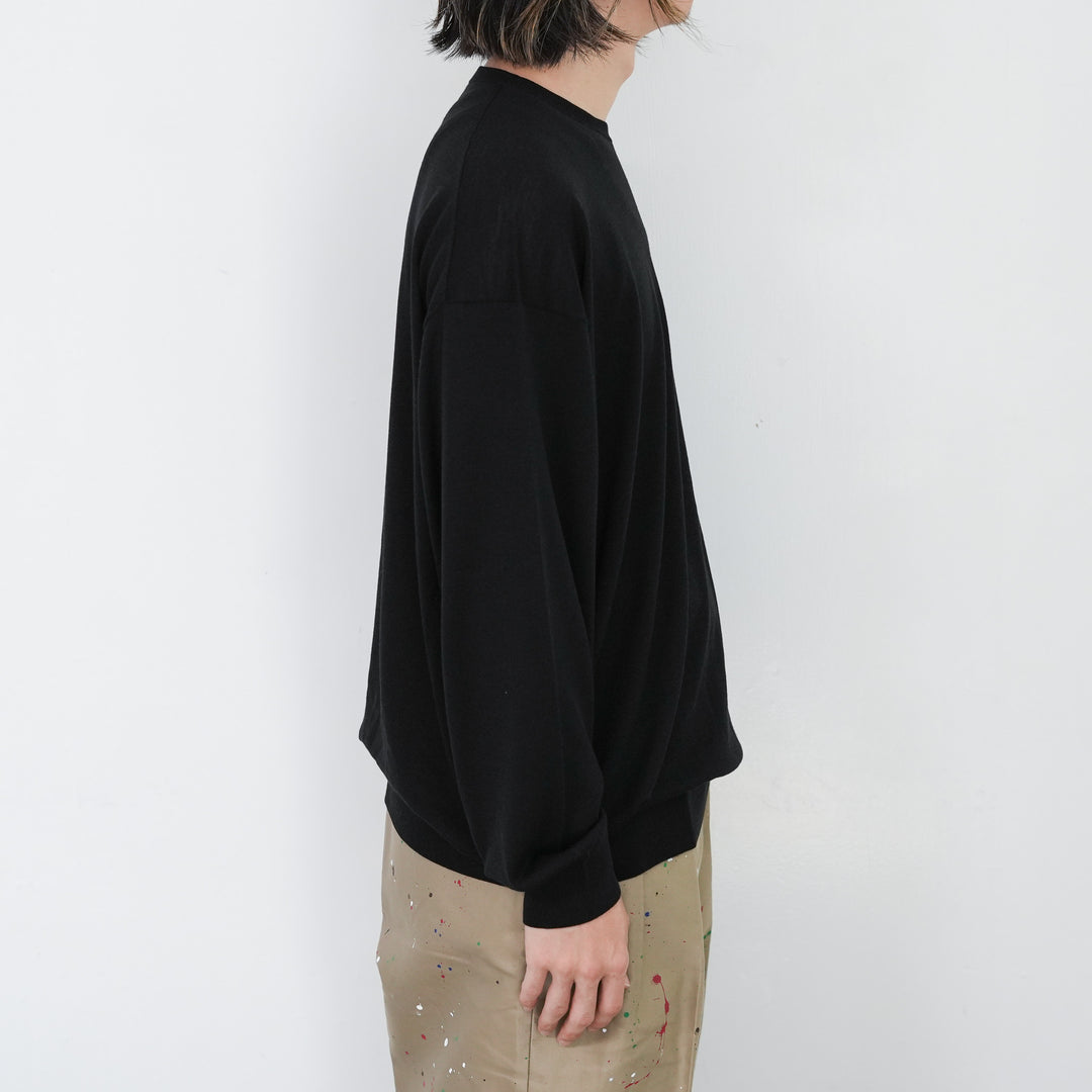 Graphpaper High Gauge L/S Oversized Crew Neck Knit 