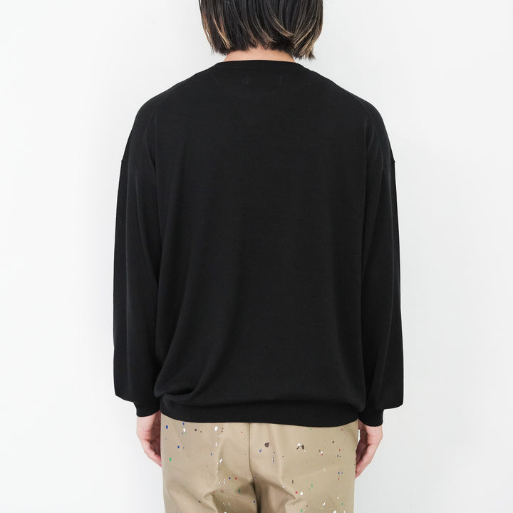 Graphpaper High Gauge L/S Oversized Crew Neck Knit 