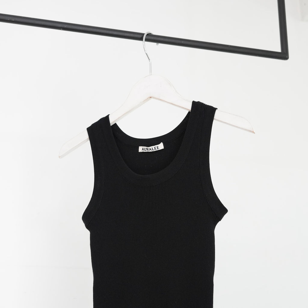 オーラリー　リブニットタンク 25SS】AURALEE COTTON HIGH GAUGE RIB KNIT TANK TOP 