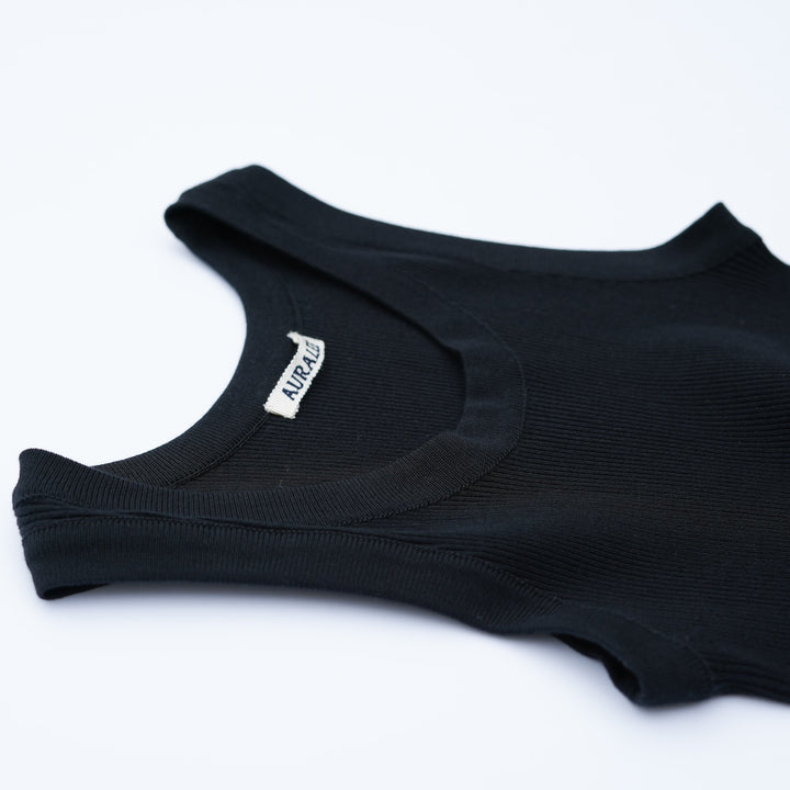 【新品未使用タグ付】 オーラリー ハイゲージリブタンク タンクトップ AURALEE COTTON HIGH GAUGE RIB KNIT TANK TOP 