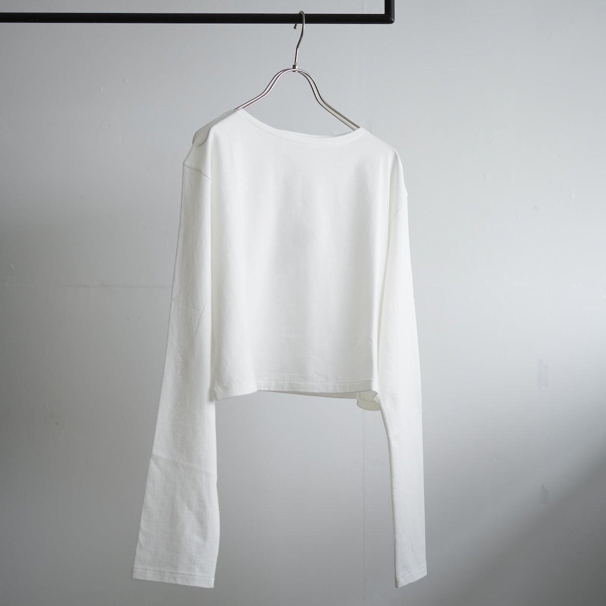 AURALEE HIGH GAUGE COTTON JERSEY BOAT NECK L/S TEE 