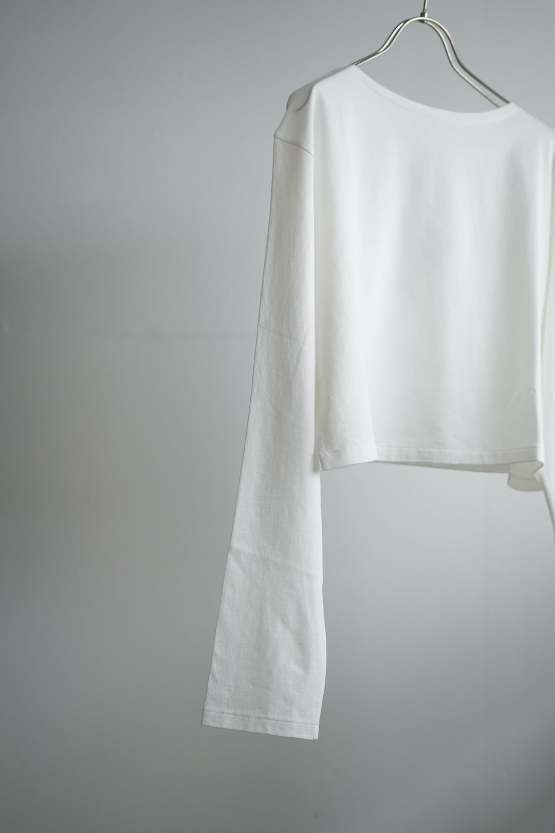 AURALEE HIGH GAUGE COTTON JERSEY BOAT NECK L/S TEE 