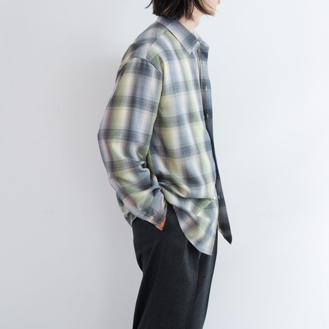 AURALEE チェックシャツ　25ss AURALEE 25SS-SUPER LIGHT WOOL CHECK SHIRT&WASHED FINX TWILL SHIRT