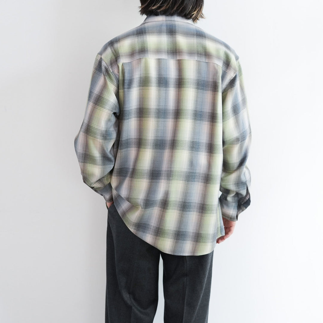 25AW】AURALEE SUPER LIGHT WOOL CHECK SHIRT 