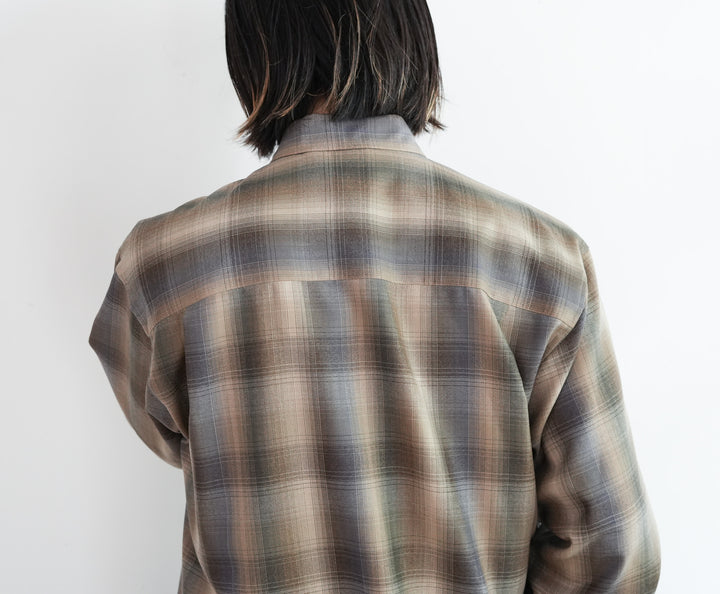 25AW】AURALEE SUPER LIGHT WOOL CHECK SHIRT 