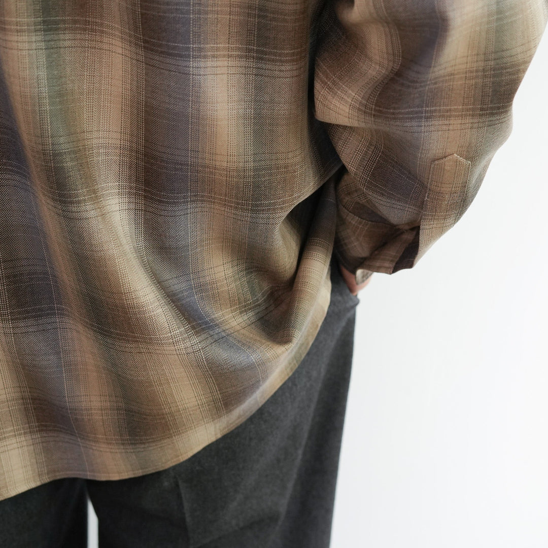 25AW】AURALEE SUPER LIGHT WOOL CHECK SHIRT 