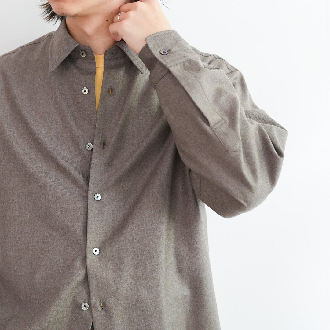 25AW】AURALEE SUPER LIGHT WOOL SHIRT 