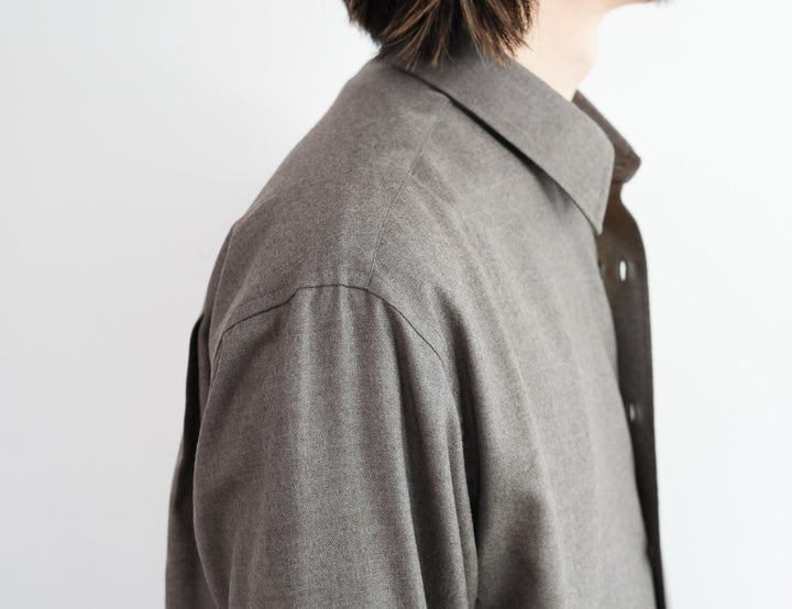 25AW】AURALEE SUPER LIGHT WOOL SHIRT 