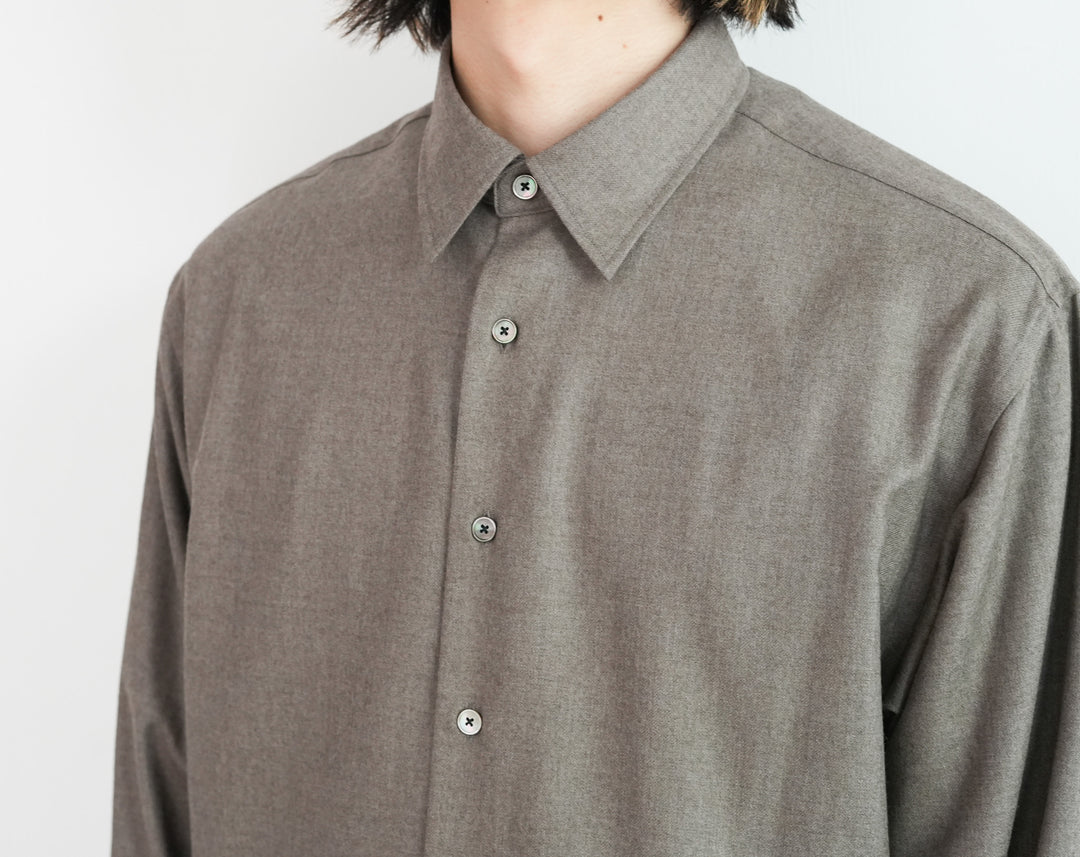 25AW】AURALEE SUPER LIGHT WOOL SHIRT 