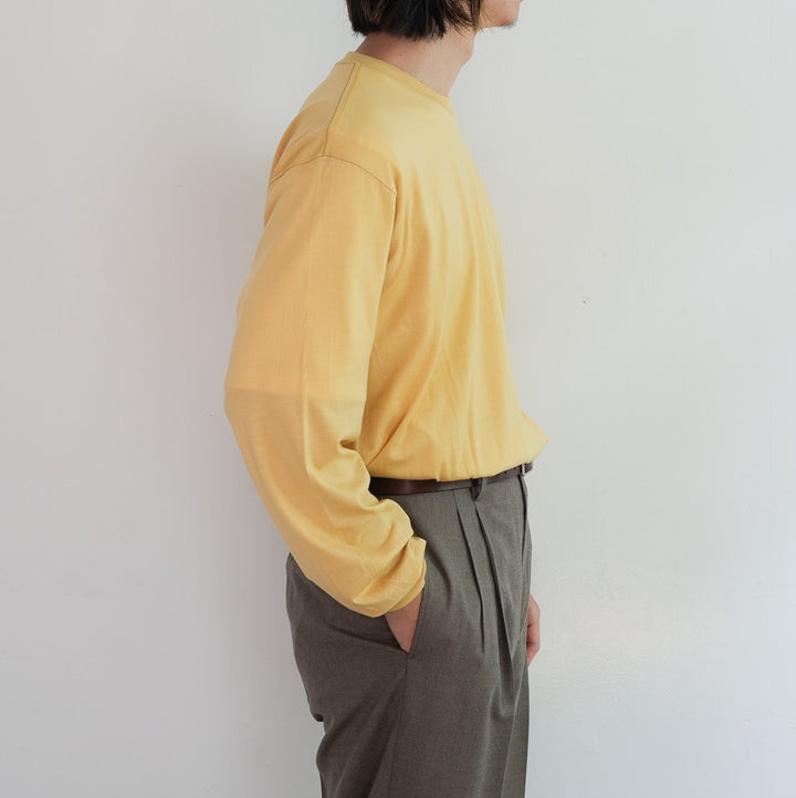 美品 オーラリー 定価4.18万 2020aw ウールリブニットシャツ イエロー AURALEE / オーラリー | HEAVY MILANO RIB KNIT ZIP TURTLE